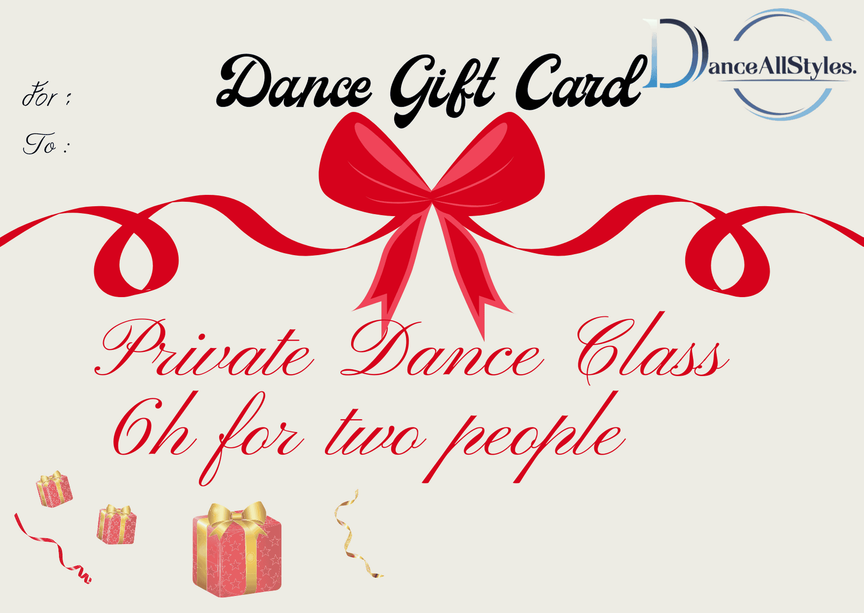 A Dance Gift Card - Dance gift idea